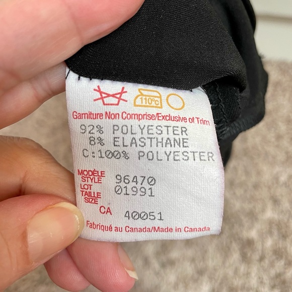 Frank Lyman Design Dress Black & White Stripe Crisscross Size 12 - Picture 5 of 7